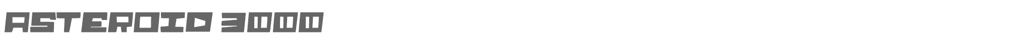 Sample characters Asteroid 3000 Font